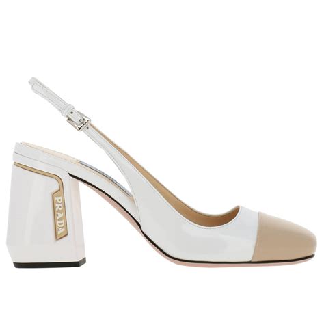 white prada shoes womens|Prada flat heel shoes.